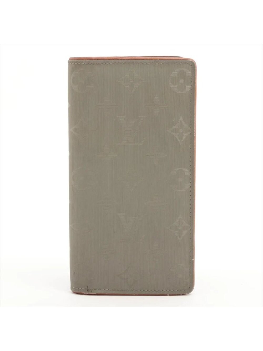 Louis Vuitton Monogram Portefeuille Brazza Titanium Leather Wallet